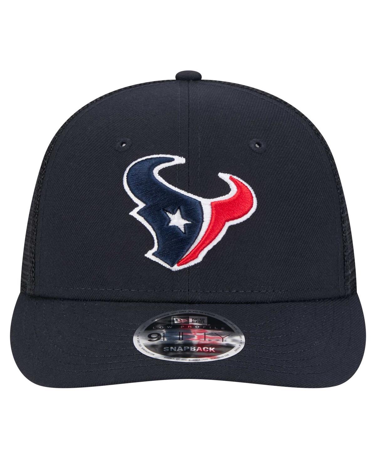 New Era Men's Navy Houston Texans Low Profile 9fifty Snapback Hat In Blue