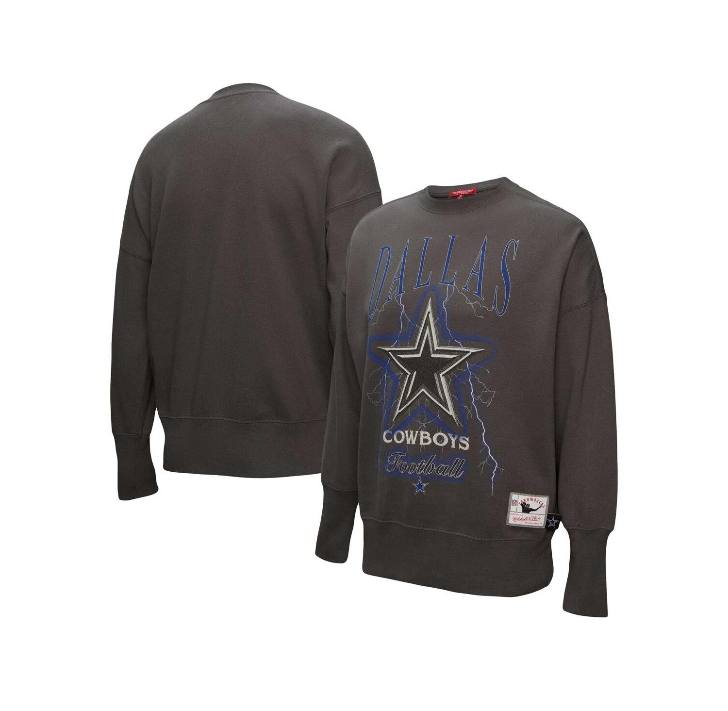 Women's Charcoal Dallas Cowboys Distressed Logo 4.0 Pullover Sweatshirt