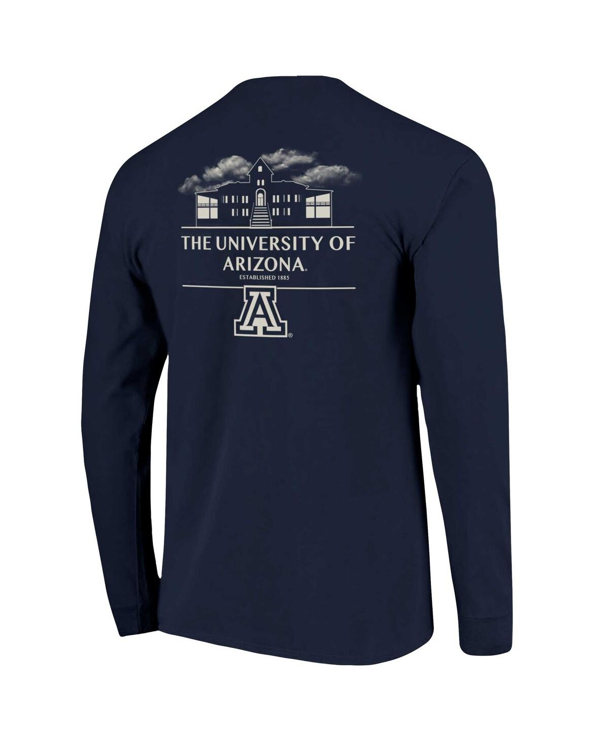 Image One Men'sArizona Wildcats Comfort Colors Campus Nights Long Sleeve T-Shirt - Navy