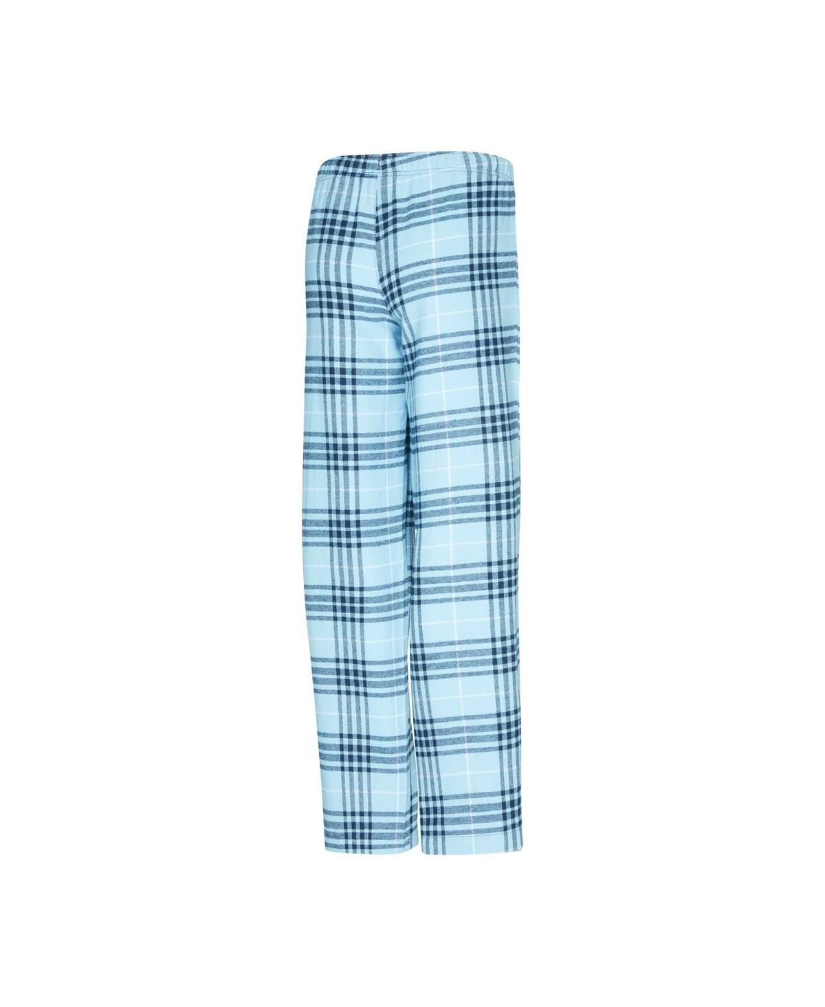 Concepts Sport Women's Carolina Blue North Carolina Tar Heels Vector T-shirt Flannel Pants Sleep Set In Light Blue