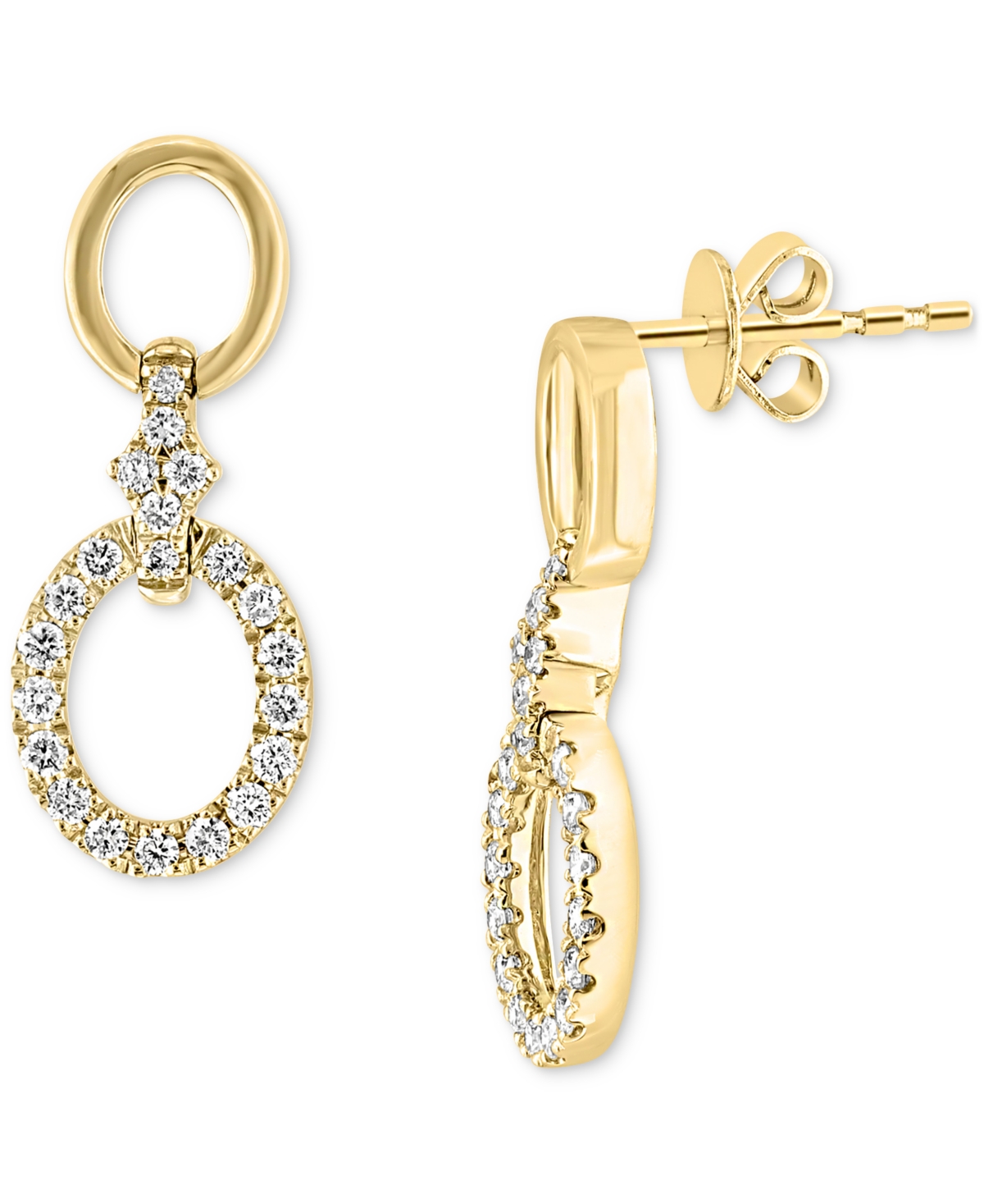 Diamond Drop Earrings (1/2 ct. t.w.) in 14k Yellow Gold - Yellow Gold