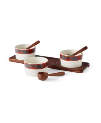 Christmas Tree Tartan 7-Piece Condiment Set