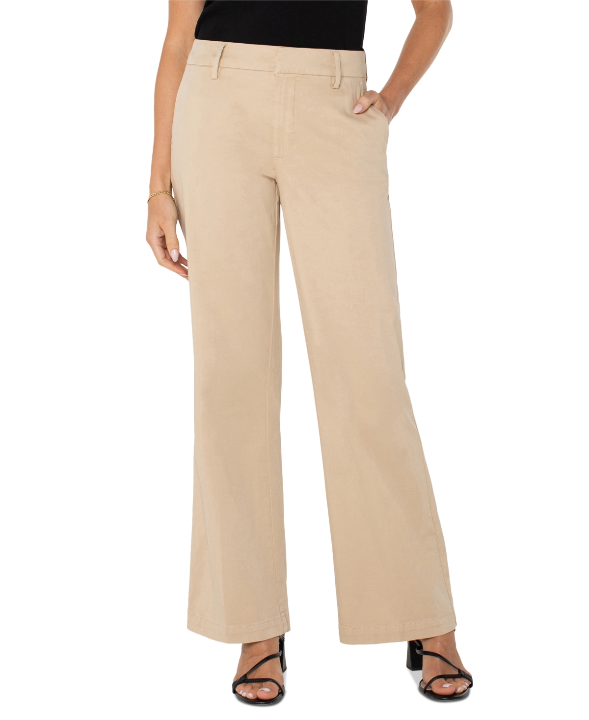 LIVERPOOL LOS ANGELES WOMEN'S KELSEY TWILL WIDE-LEG PANTS 