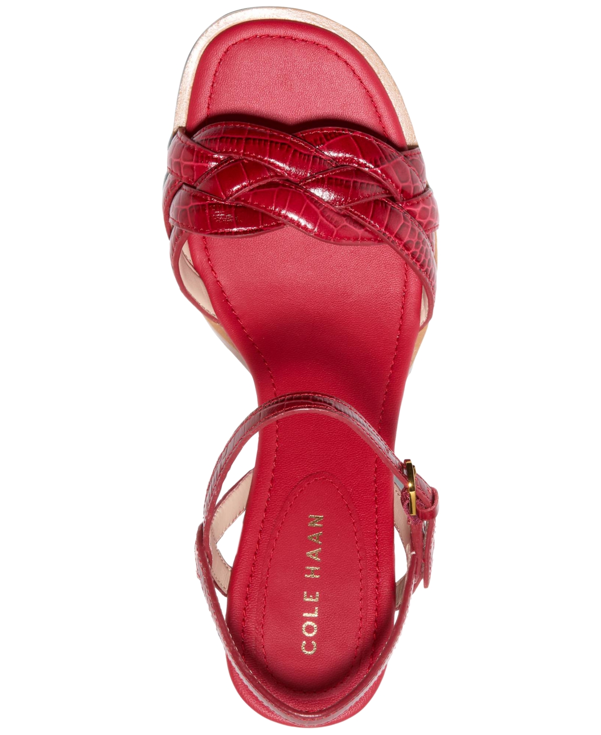 Cole Haan Women's Ambrose Braid Dress Sandals In Rio Red Croc