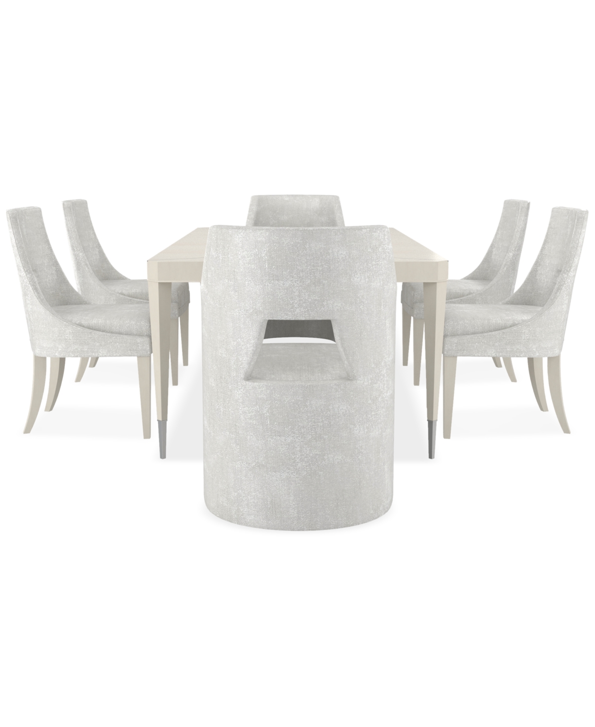 Macy's Mezzanine 7-pc. Dining Set (rectangular Table, 4 Side Chairs & 2 Arm Chairs) In No Color