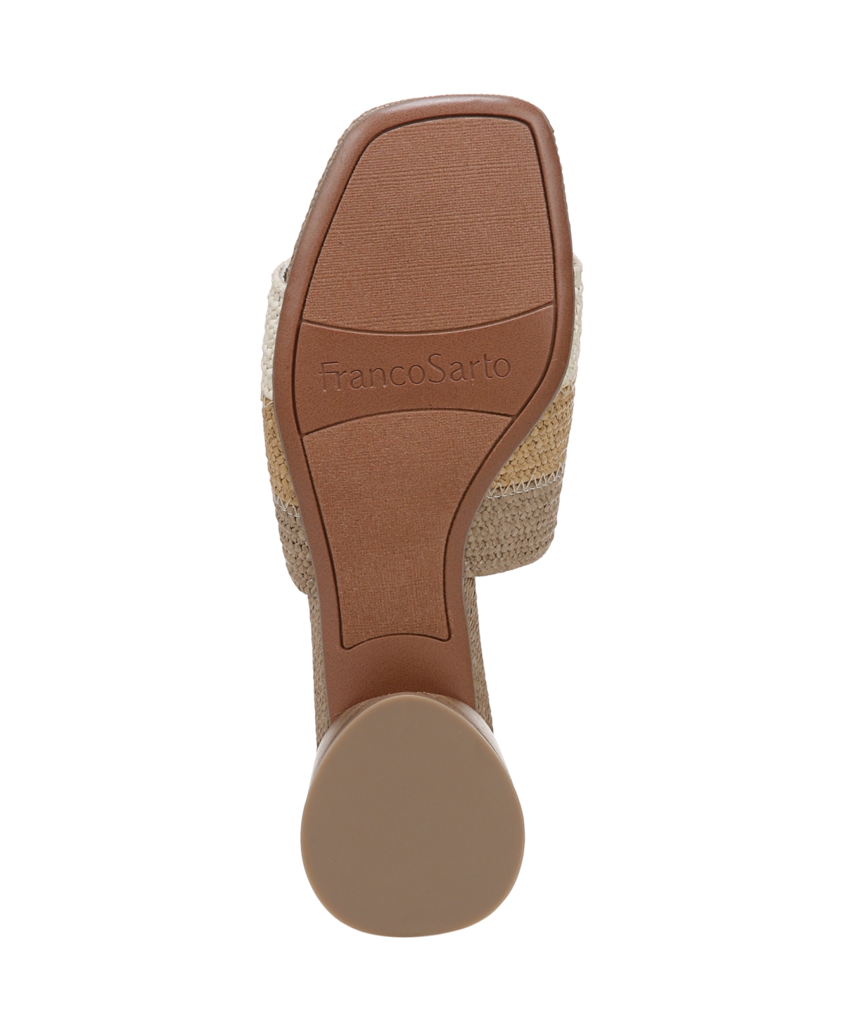 Franco Sarto Women's Loran Stacked Heel Slide Dress Sandals In Multi Beige Raffia