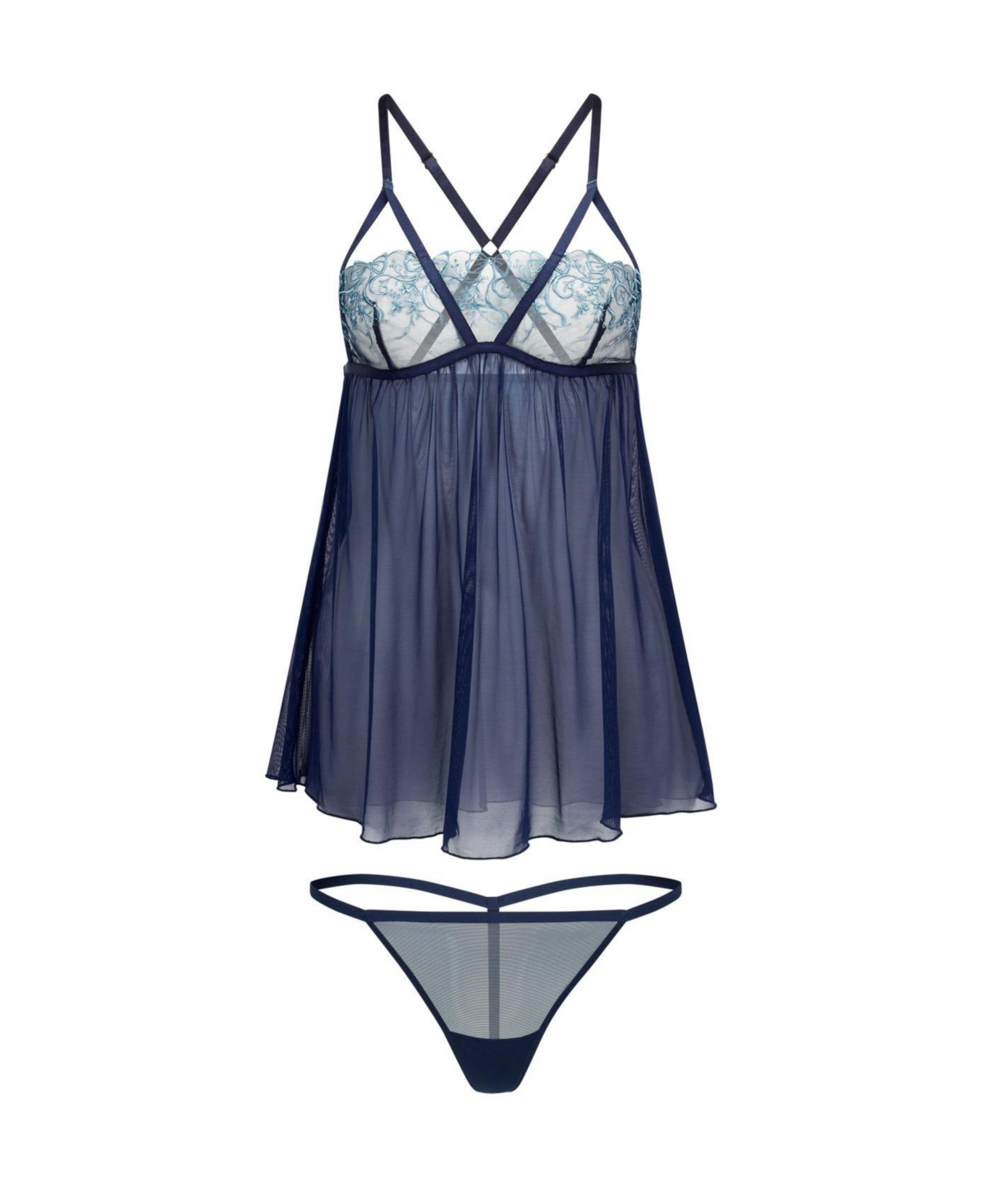 Adore Me Women's Anneliese Unlined Babydoll & G-String Set Lingerie