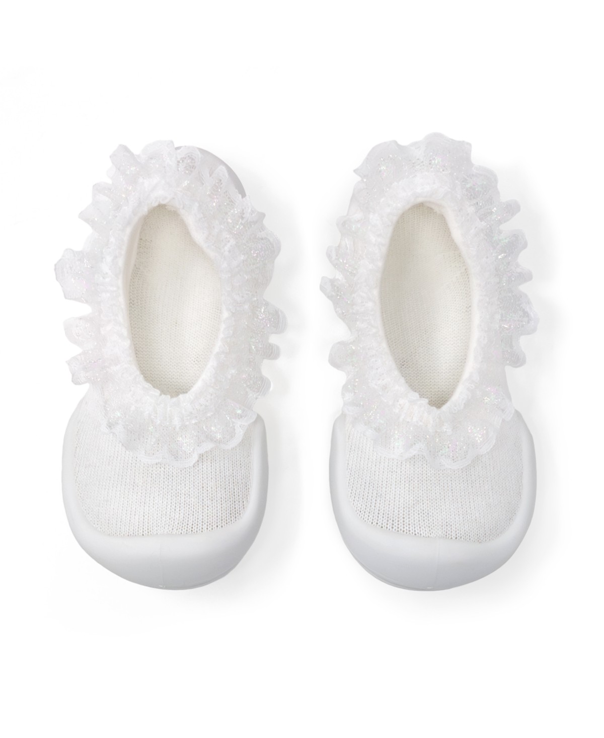 Детские Komuello Toddler First Walk Sock Shoes Flat - Snow Lace — фото 2