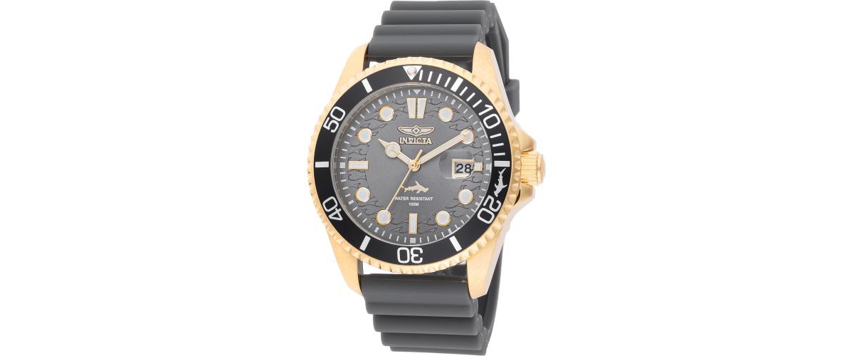 Men's 47171 Pro Diver Quartz 3 Hand Charcoal Dial Watch - Grey