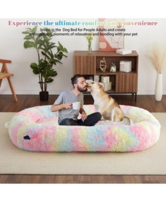 Human Size Dog Bed for Adult People,71"x43.3"x10" Large Dog Bed