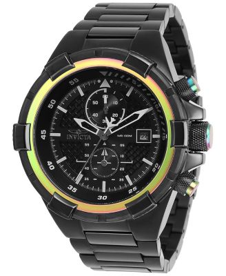 Men's 28131 Aviator Quartz Chronograph Black Dial Watch