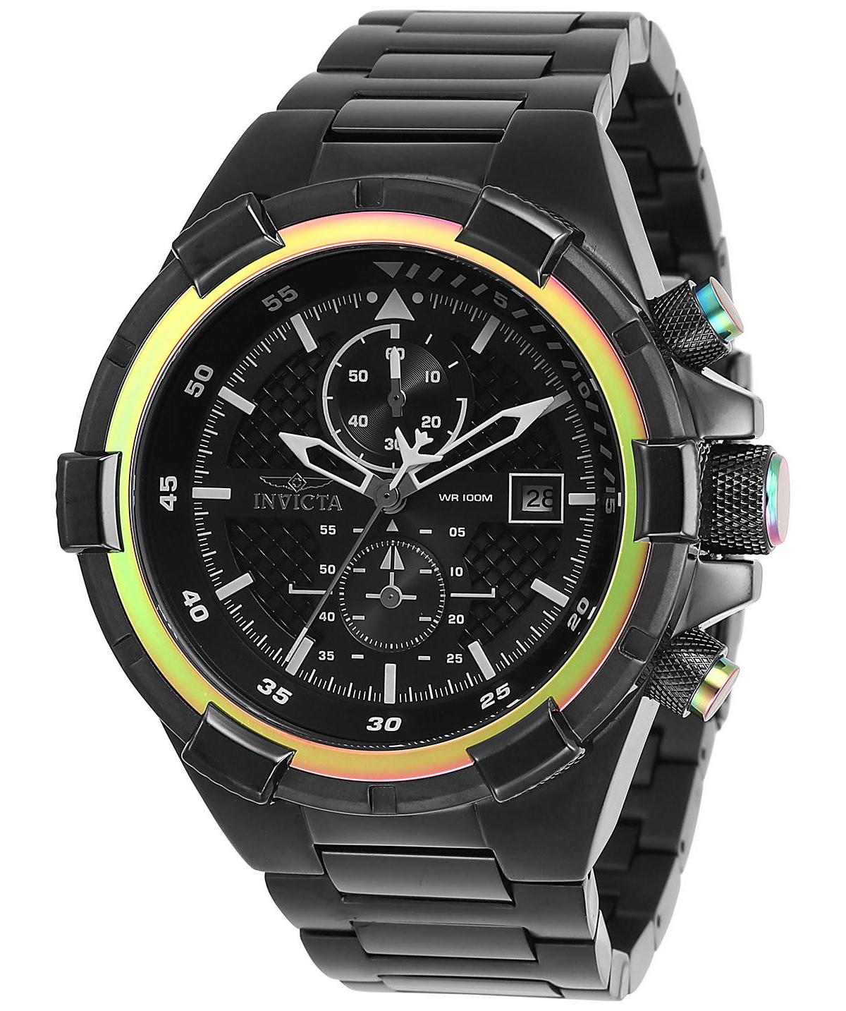 Invicta Men's Aviator Quartz Chronograph Black Dial Watch