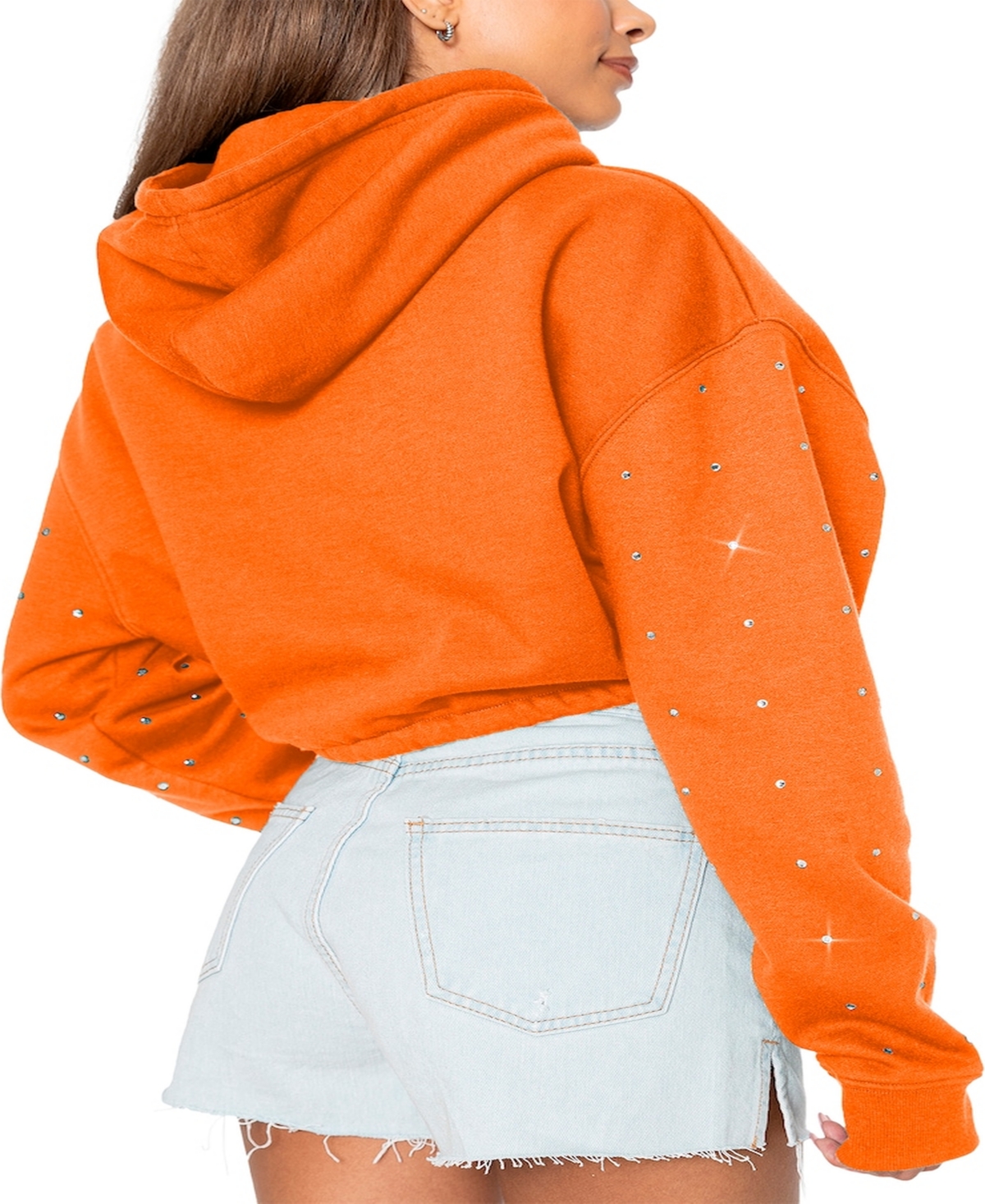 Gameday Couture Women'sTennessee Volunteers Can't Lose Rhinestone Cropped Pullover Hoodie - Tennessee Orange