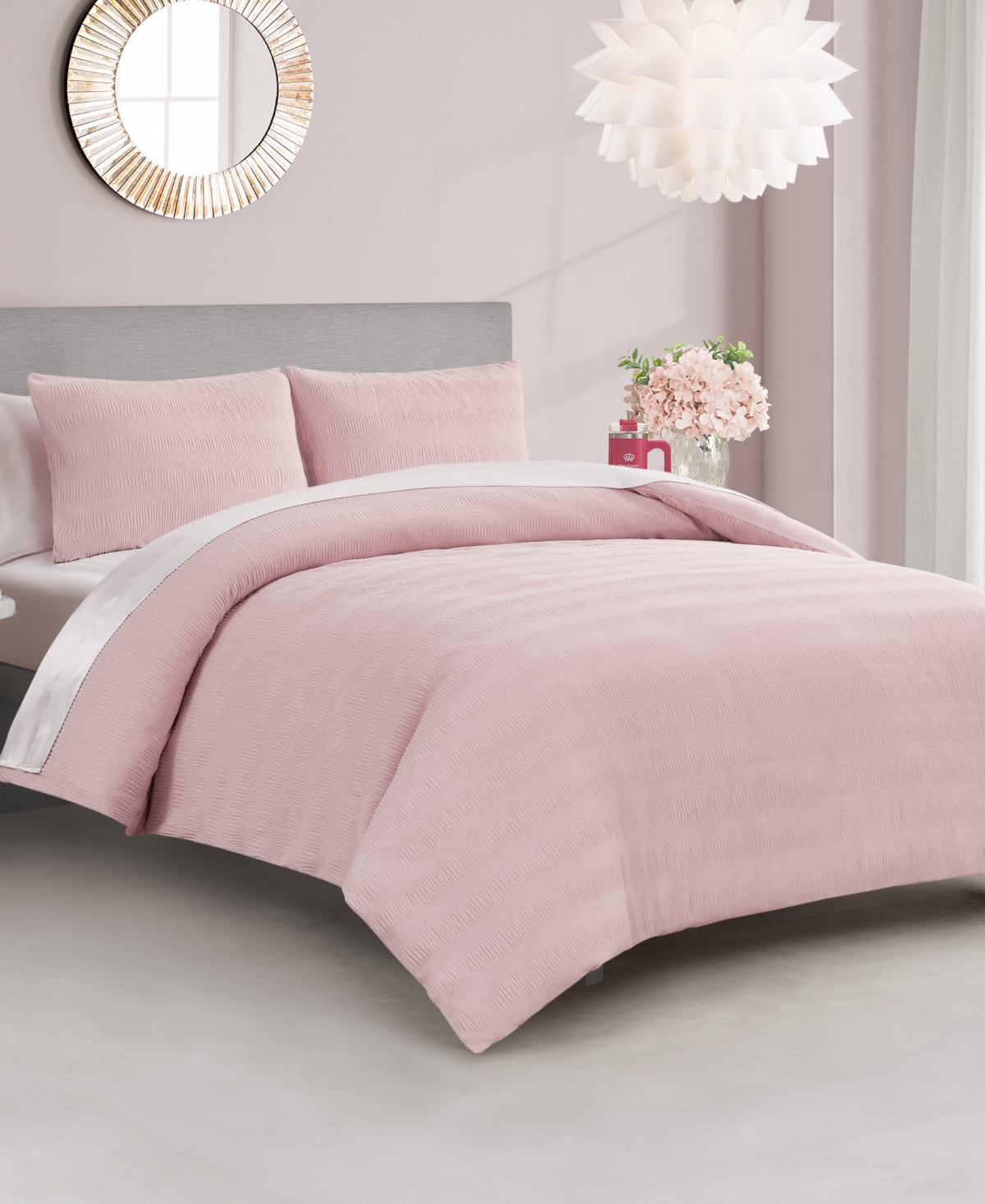Juicy Couture Crinkle Velvet 2-pc. Comforter Sets, Twin/twin Xl In Lotus Pink