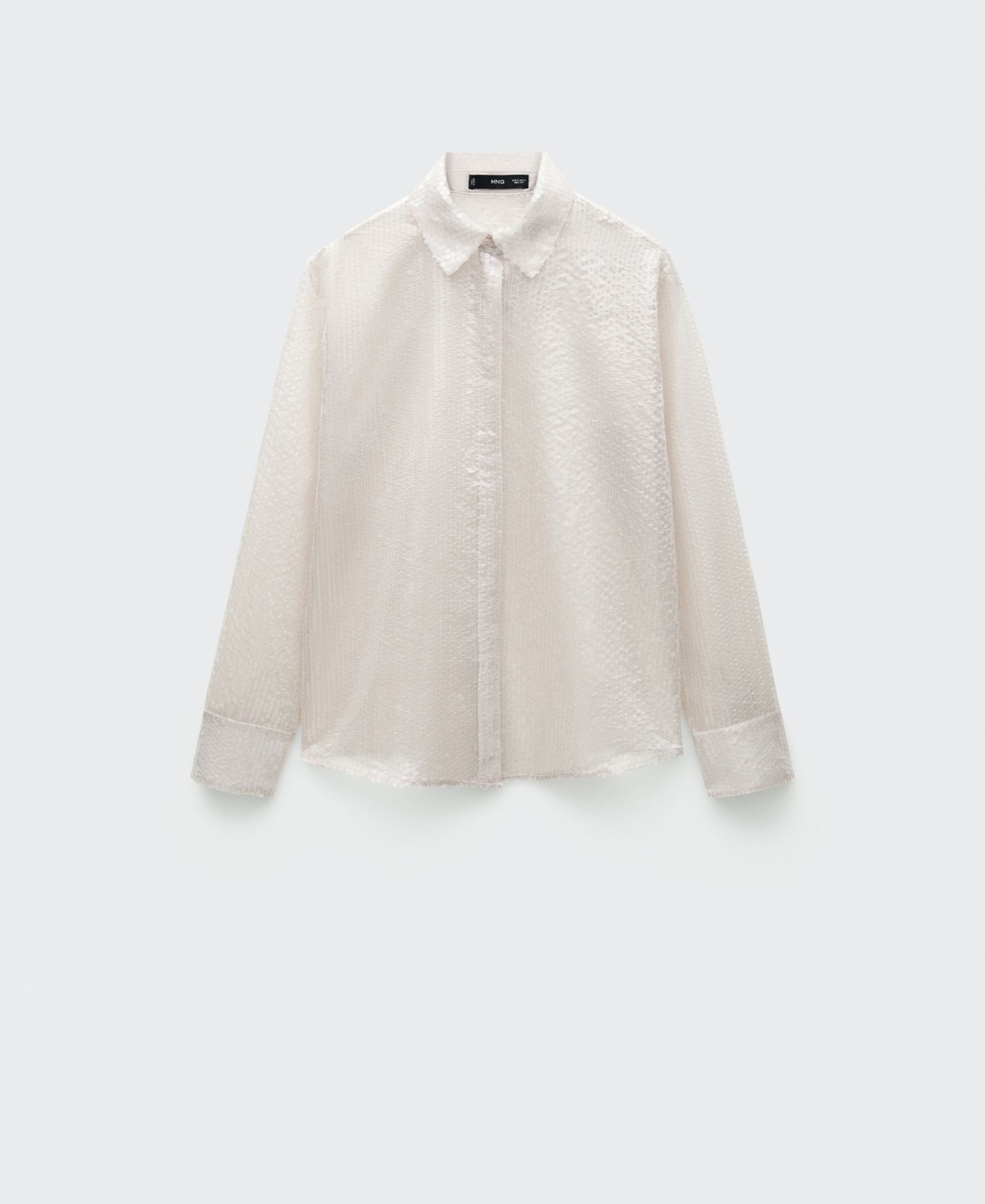 Women's Semi-Transparent Sequined Shirt