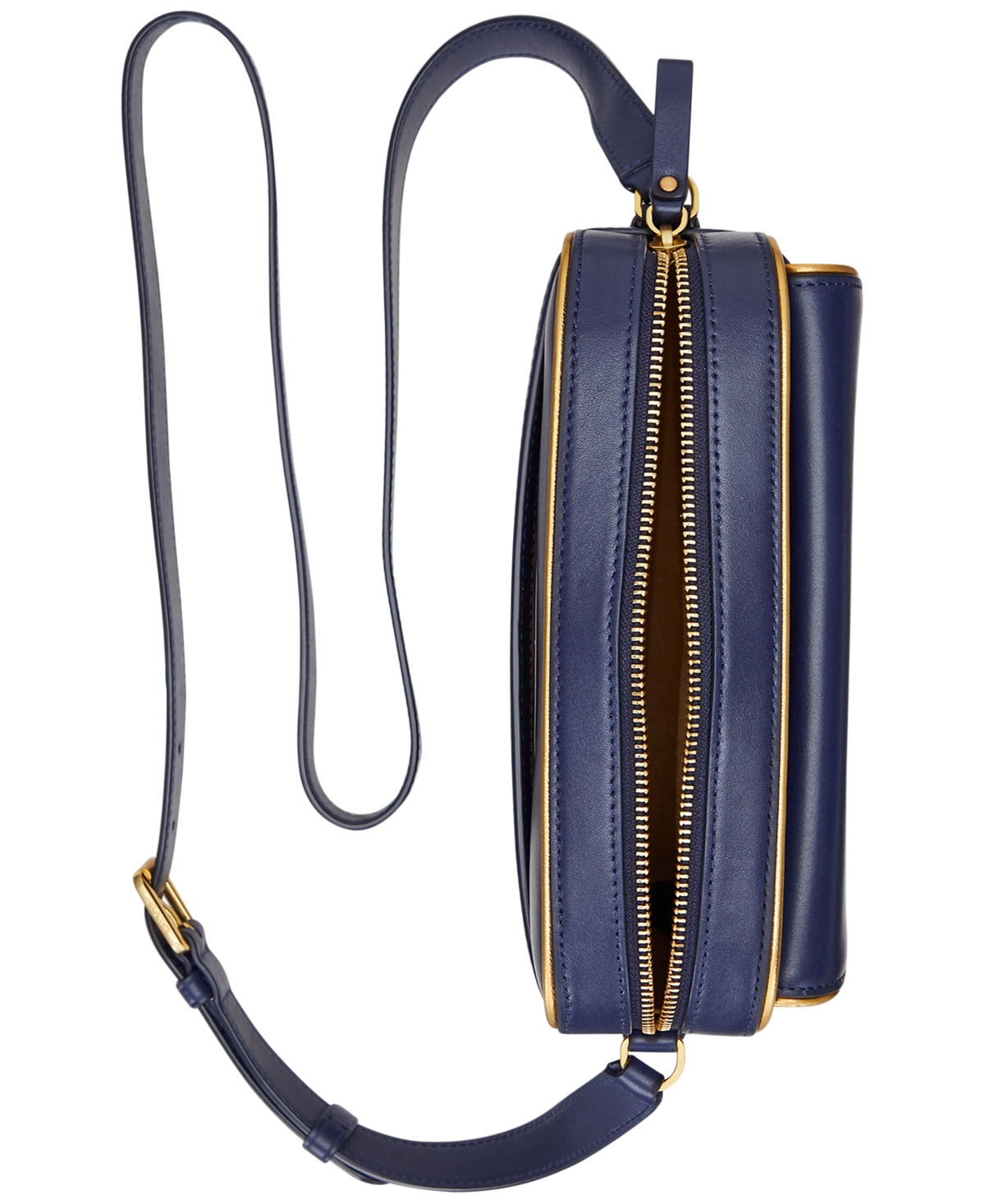 Lauren Ralph Lauren Two-Tone Leather Marcy Camera Bag -gld