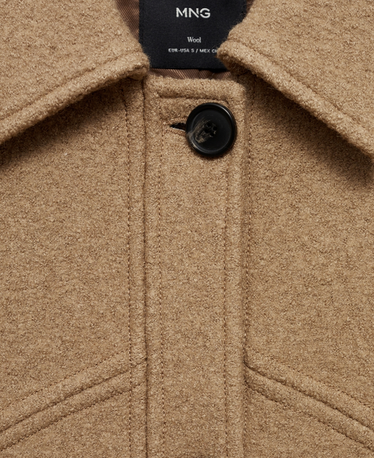 Mango Women's Oversize Wool Coat In Medium Brown