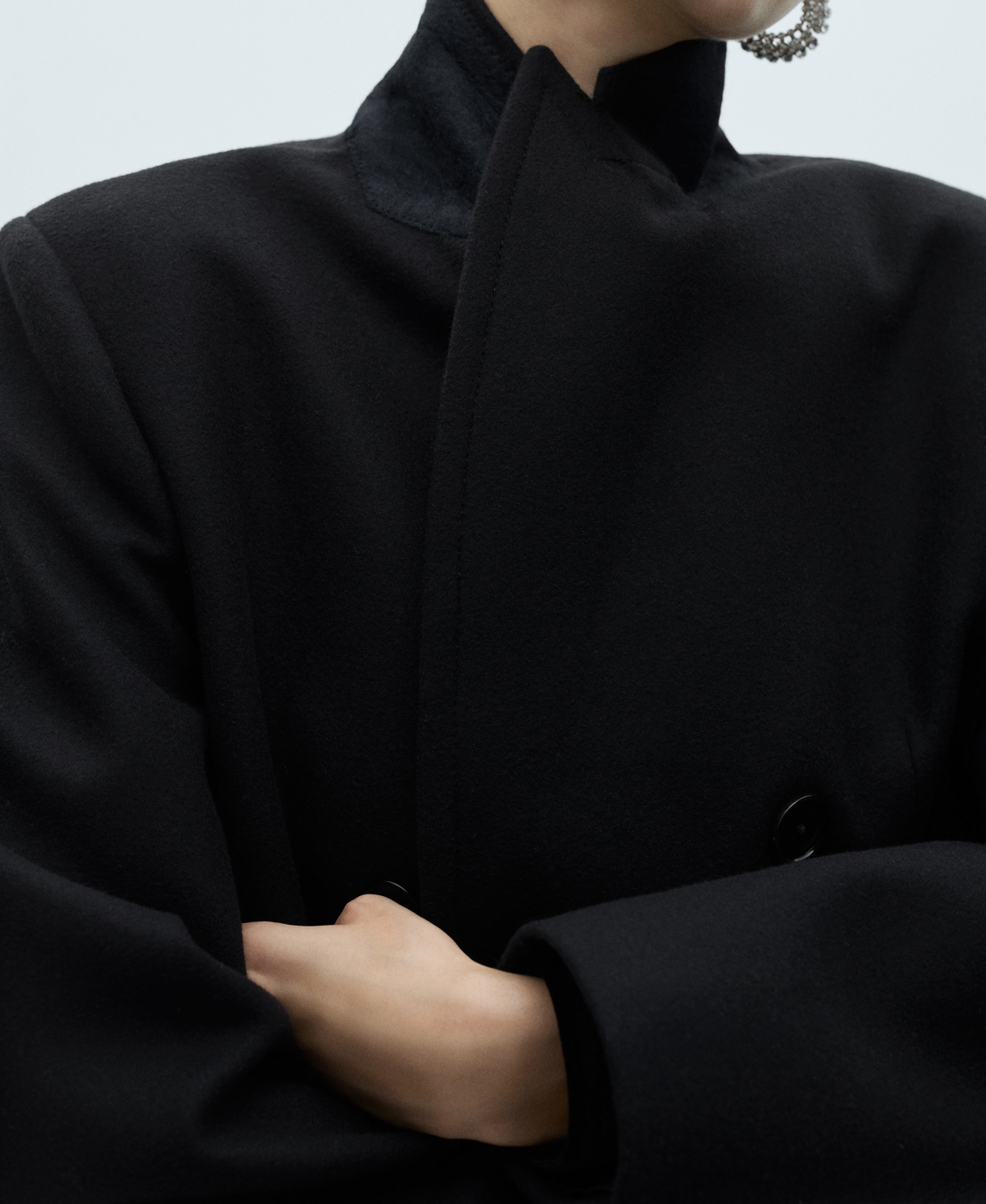 Mango Women's Double-Breasted Wool Coat