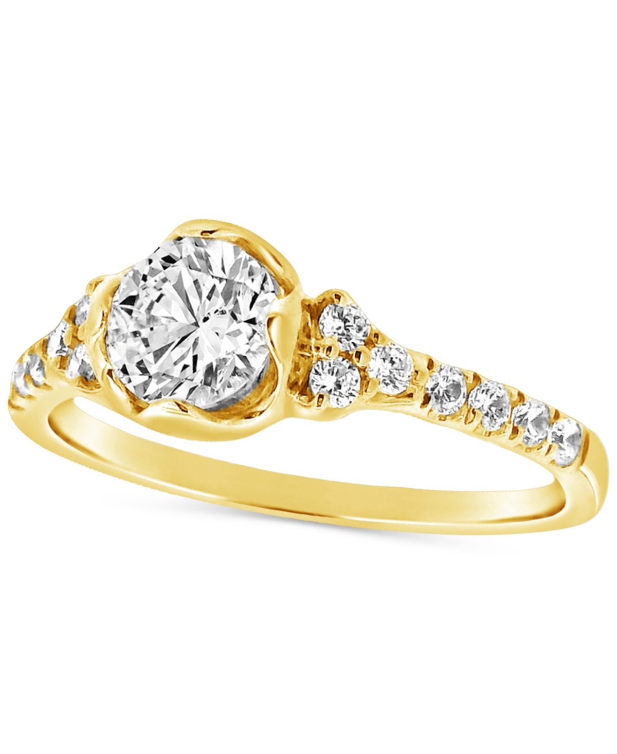 Macy's Diamond Engagement Ring (1 Ct. T.w.) In 14k Gold In Yellow Gold