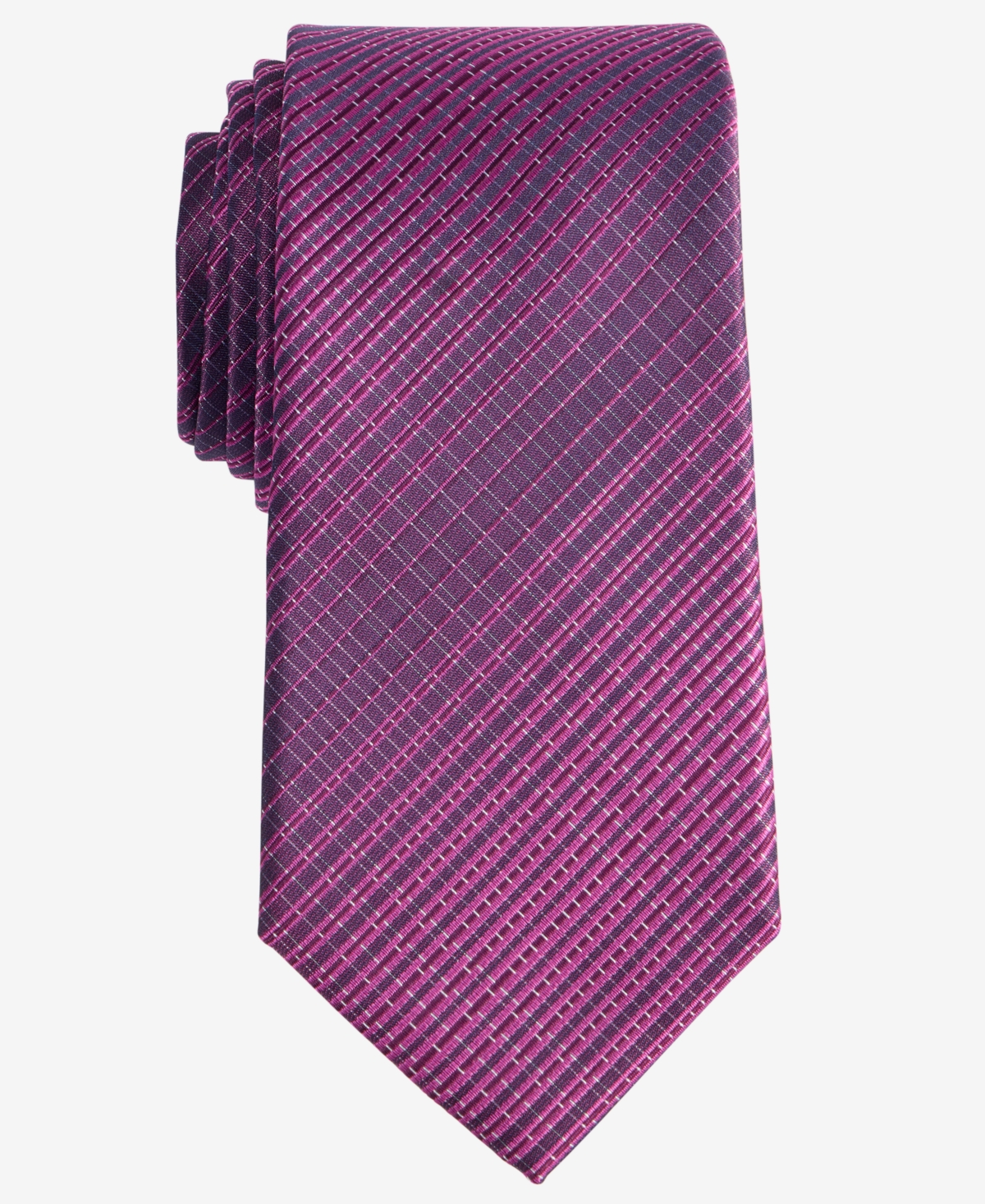 Perry Ellis Men's Pearce Plaid Tie In Magenta