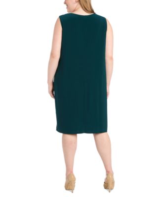 Plus Size Rhinestone-Trim Jacket & Sheath Dress