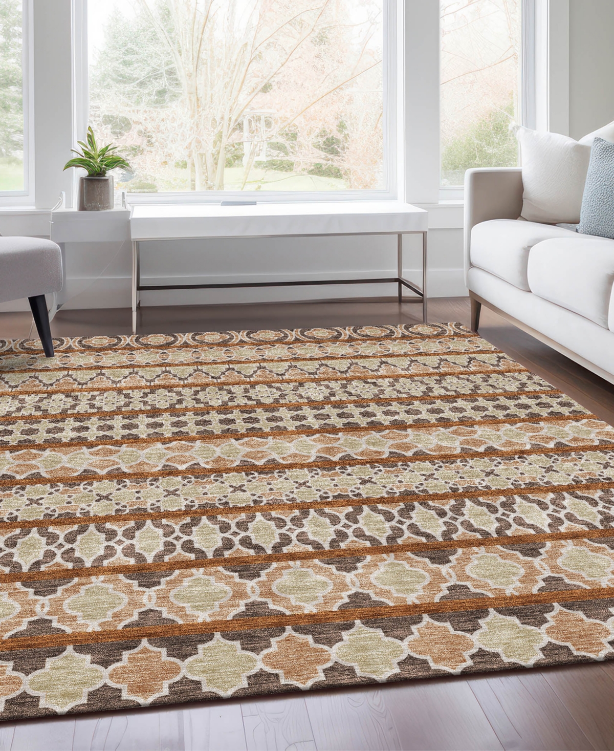 Addison Chantille Acn726 8'x10' Area Rug In Chocolate