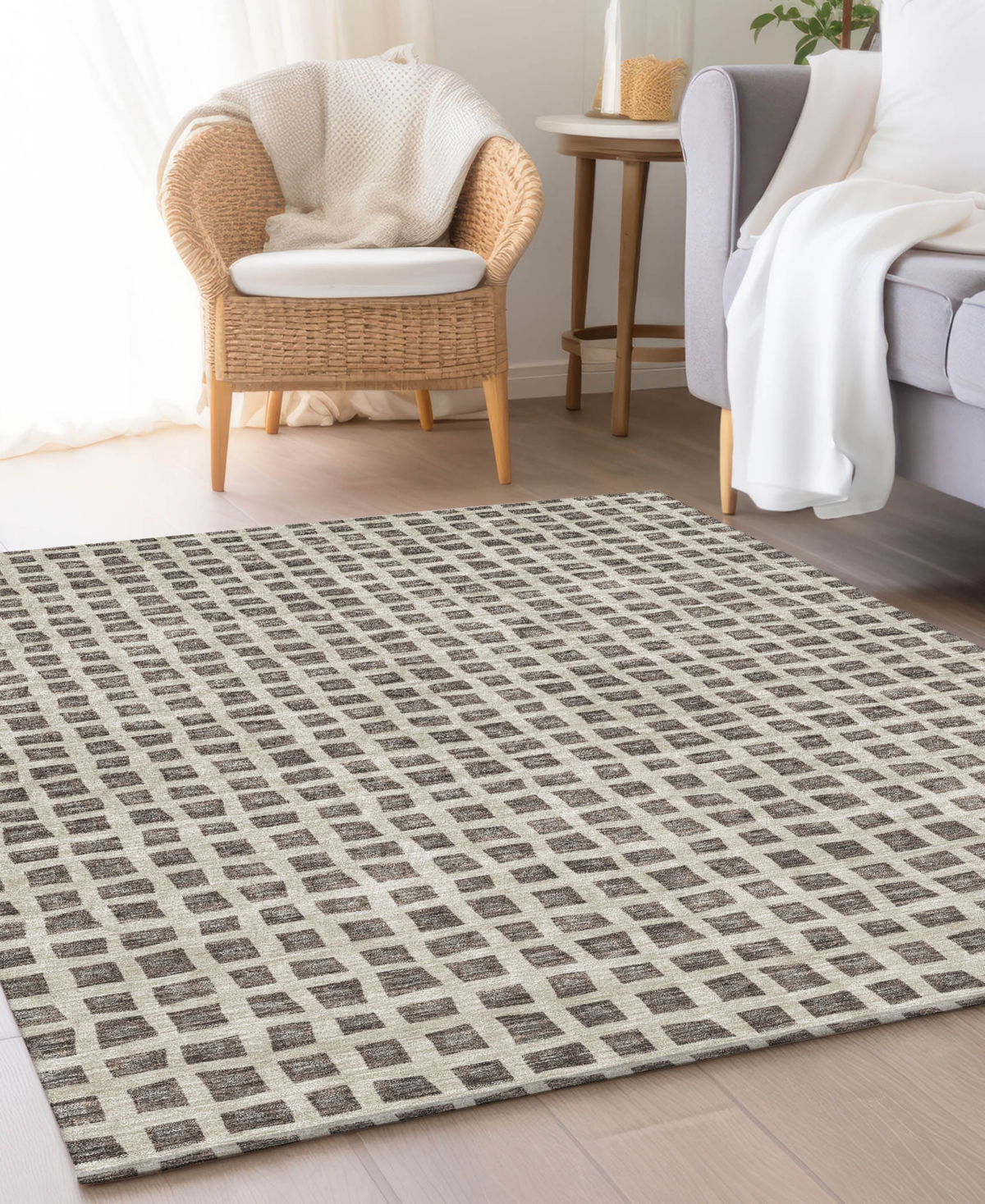 Addison Chantille Acn727 8'x10' Area Rug In Brown