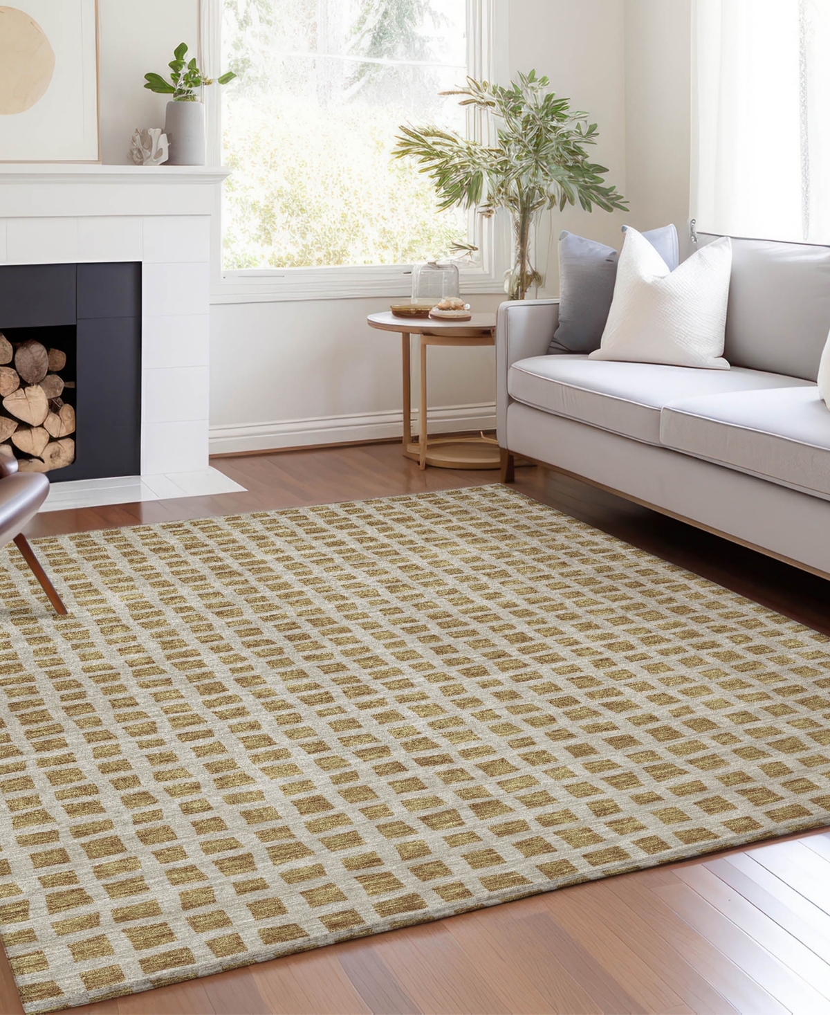 Addison Chantille Acn727 5'x7'6" Area Rug In Gold