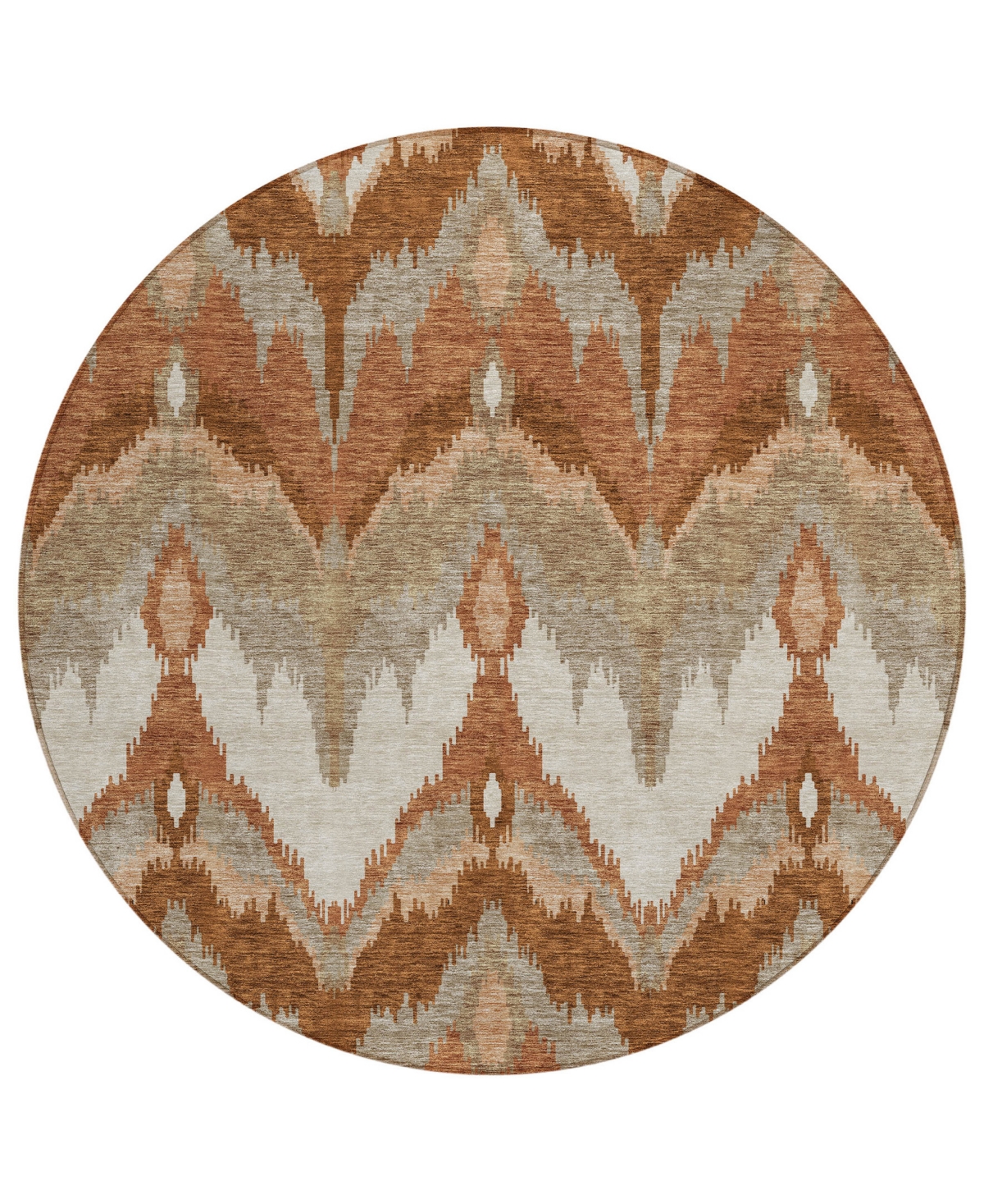 Addison Chantille Machine Washable ACN743 8'x8' Round Area Rug - Paprika