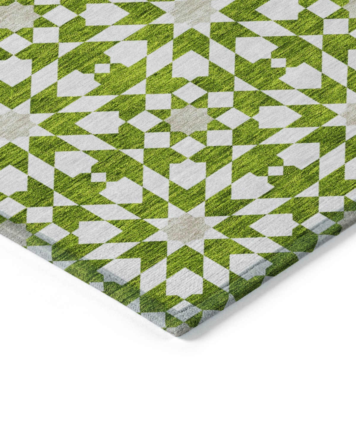 Addison Chantille Machine Washable Acn734 5'x7'6" Area Rug In Lime