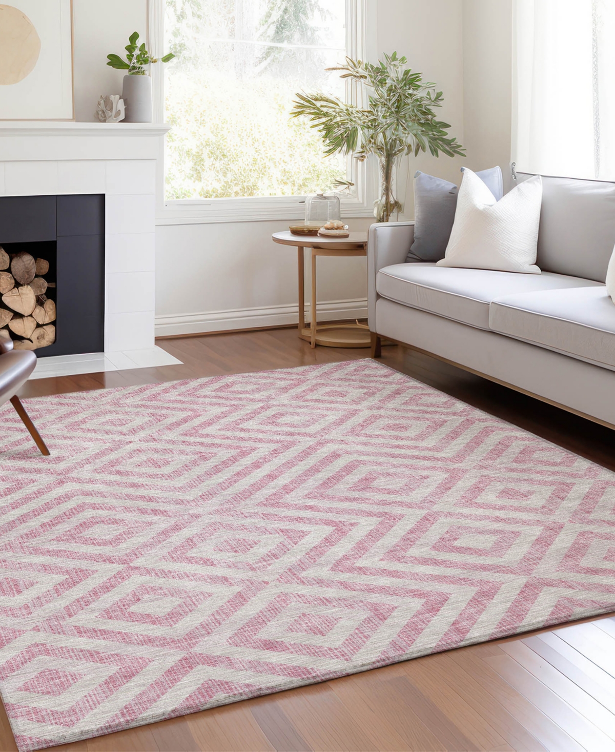 Addison Chantille Acn733 8'x10' Area Rug In Pink