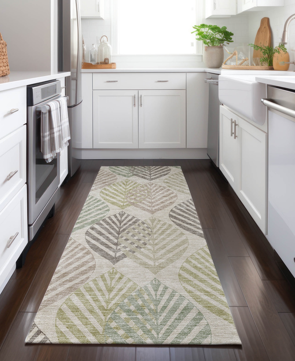 Addison Chantille Acn744 2'3"x7'6" Runner Area Rug In Beige