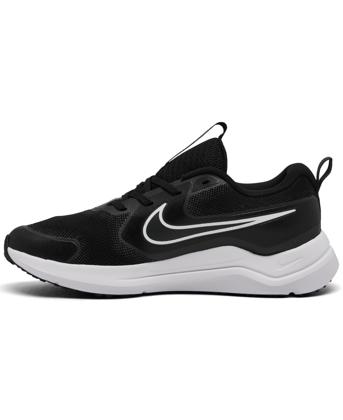 Nike Big Kids Cosmic Runner Running Sneakers From Finish Line In Black,white