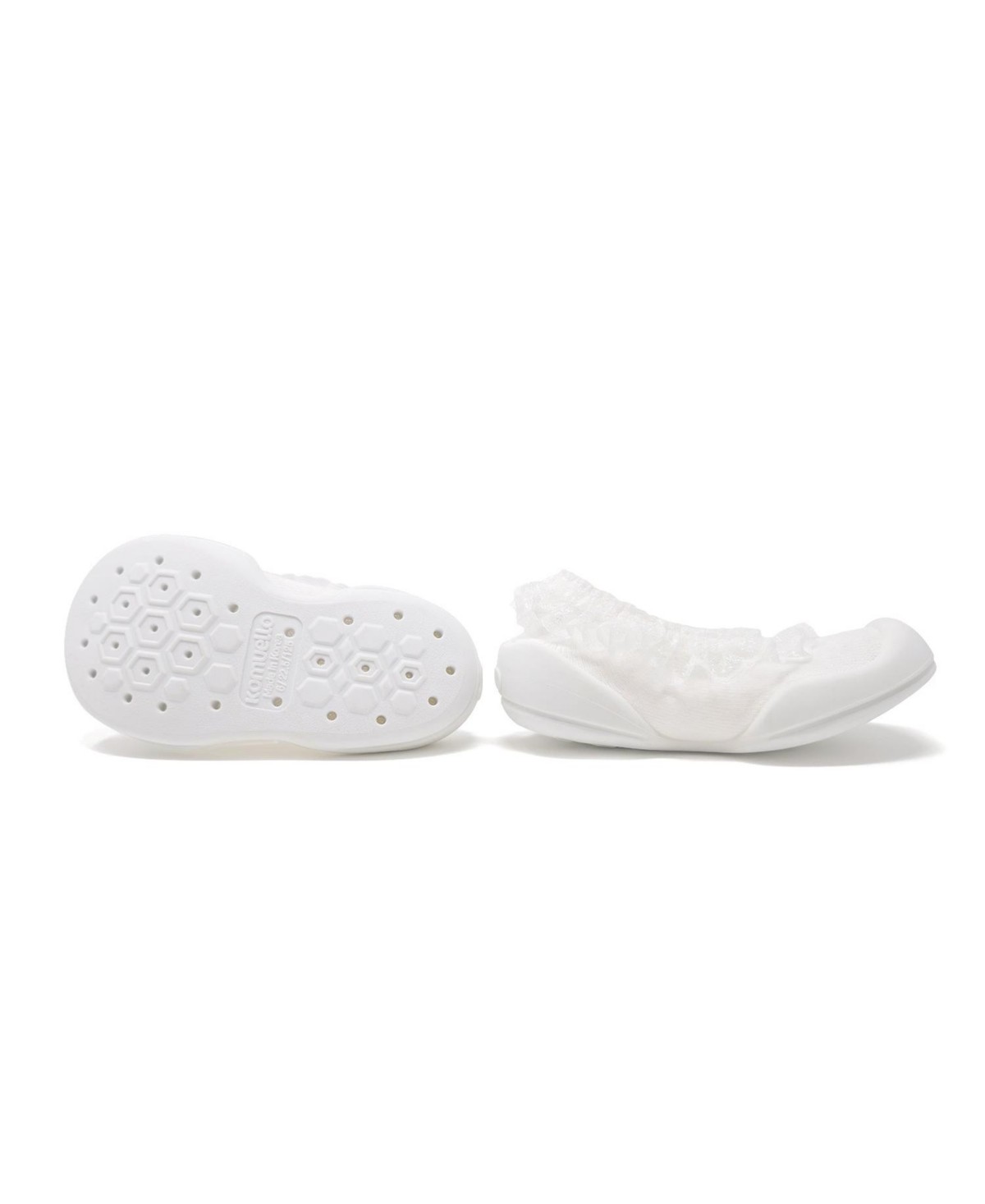 Детские Komuello Toddler First Walk Sock Shoes Flat - Snow Lace — фото 4