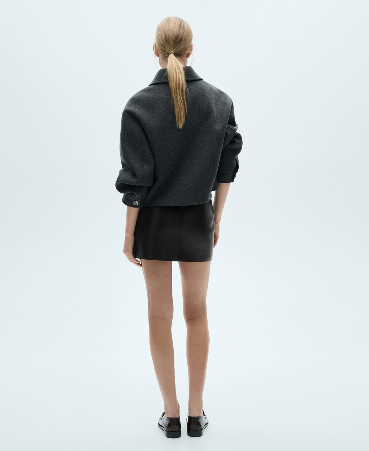 Mango Women's Leather-effect Miniskirt In Black