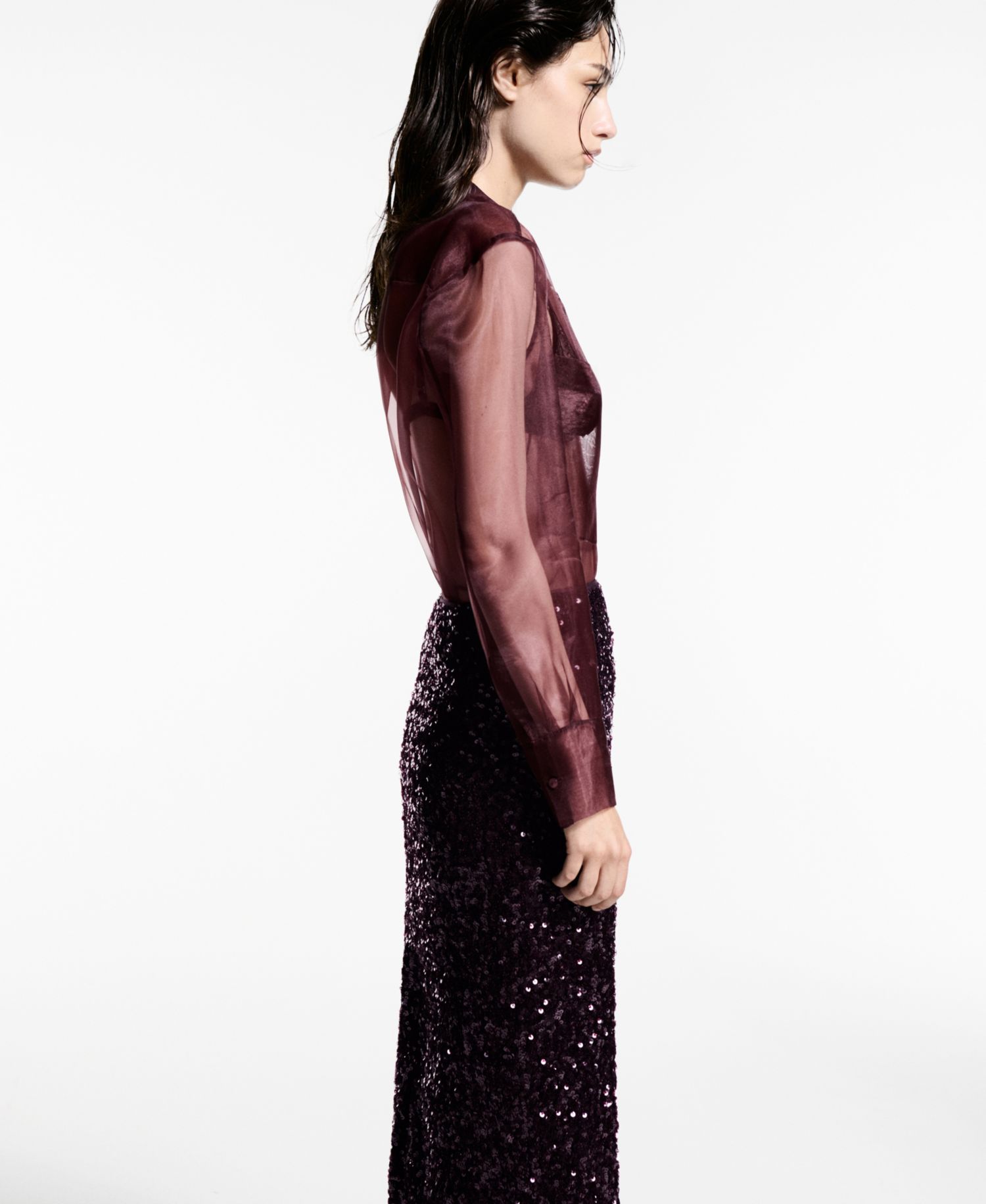 Women's Sequin Midi Skirt