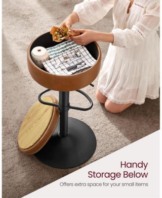 360° Swivel Bar Stool Height Adjustable Barstool with Built-In Storage for Modern Convenience