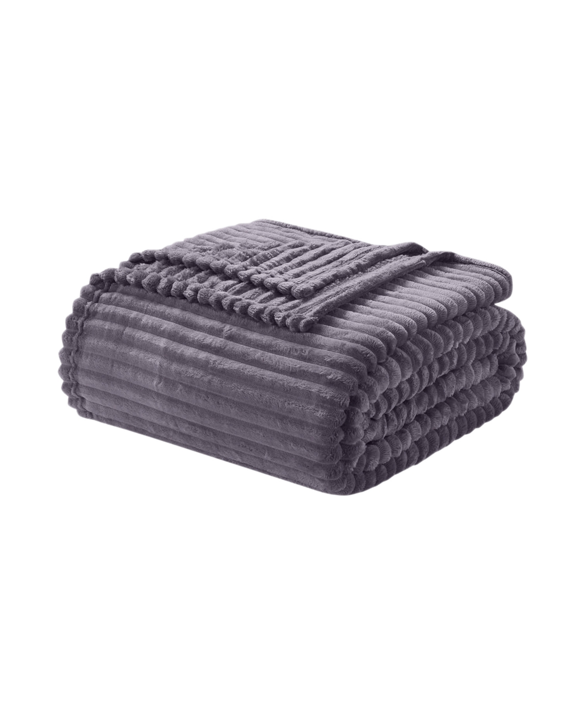 Nestl Cut Plush Lightweight Super Soft Luxury Bed Throw, 50" X 60" In Dust Purple