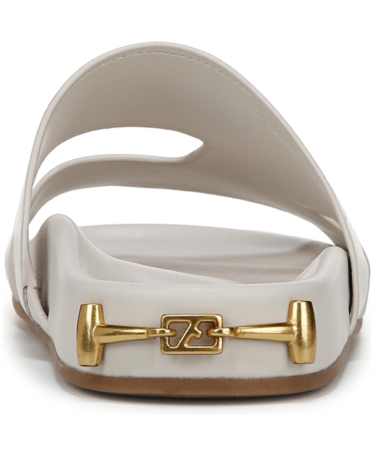 Shop Franco Sarto Women's Britt Open Toe Slide Sandals In Chiffon White Leather