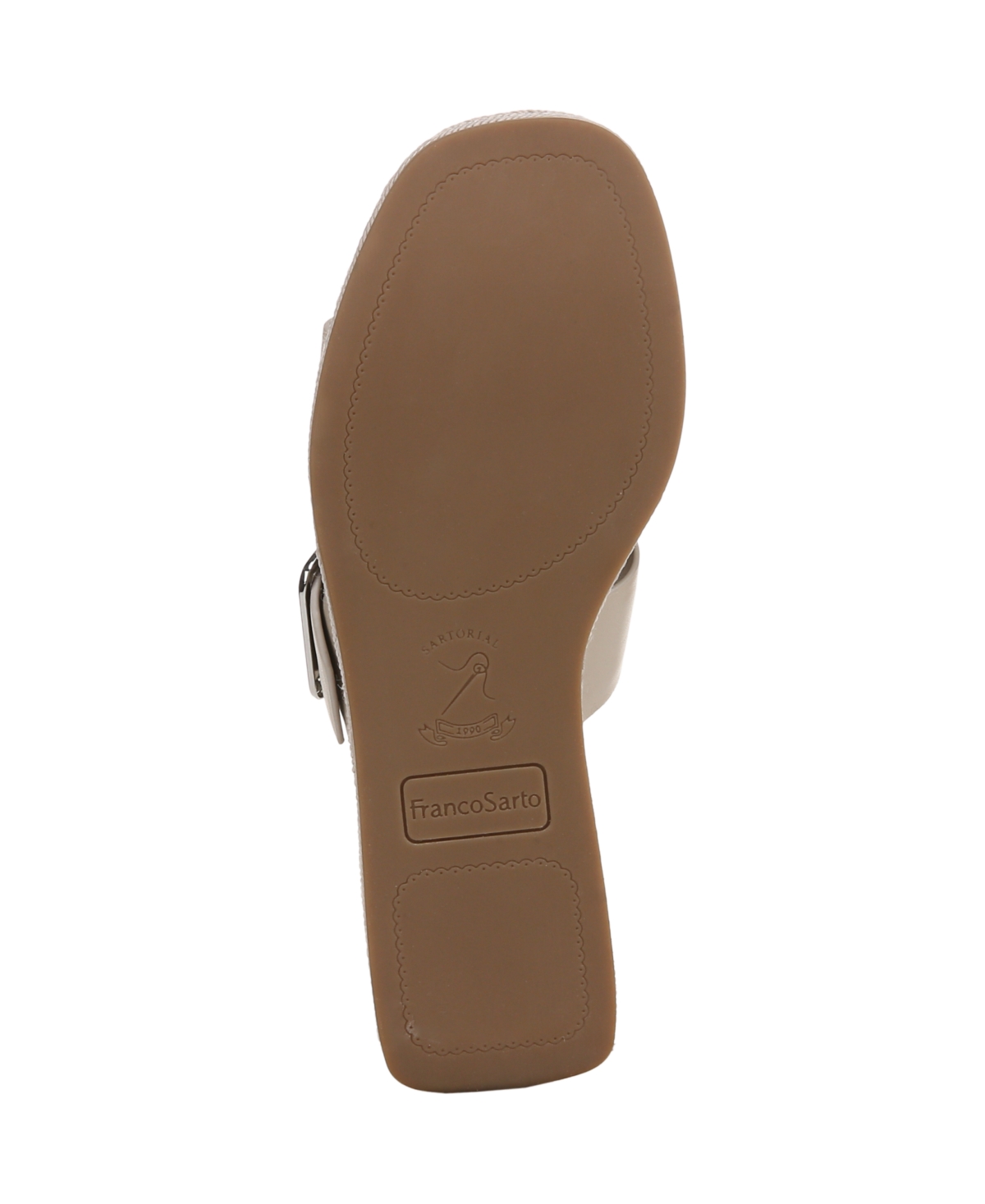Franco Sarto Women's Taziana Open Square Toe Espadrille Slide Platform Sandals In Vicenza Grey Leather