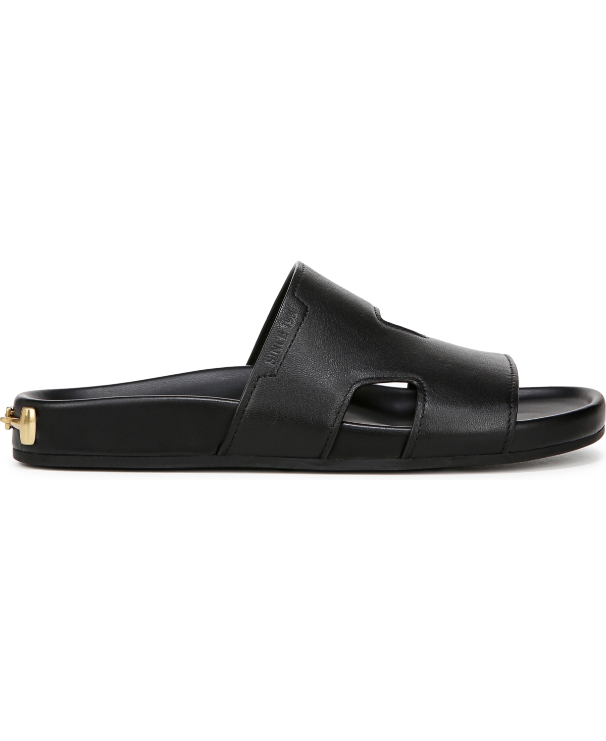 Franco Sarto Women's Britt Open Toe Slide Sandals In Black Leather