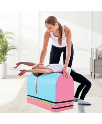 Mailbox Tumbling Mat Gymnastics Vaulting Box with Detachable Mat & Carrying Handle