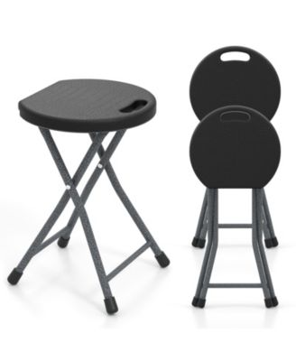 Folding Stool with Built-in Handle for Adults-2 Pieces