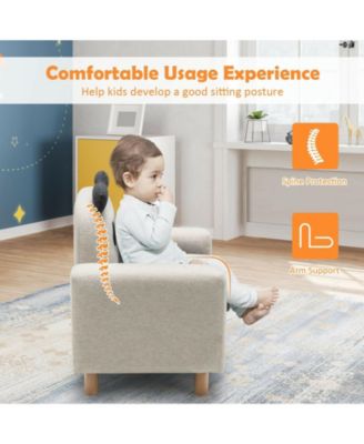 Kids Sofa with Armrest and Thick Cushion