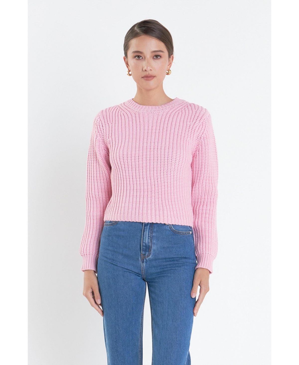English Factory Women's Round-neck Knit Sweater