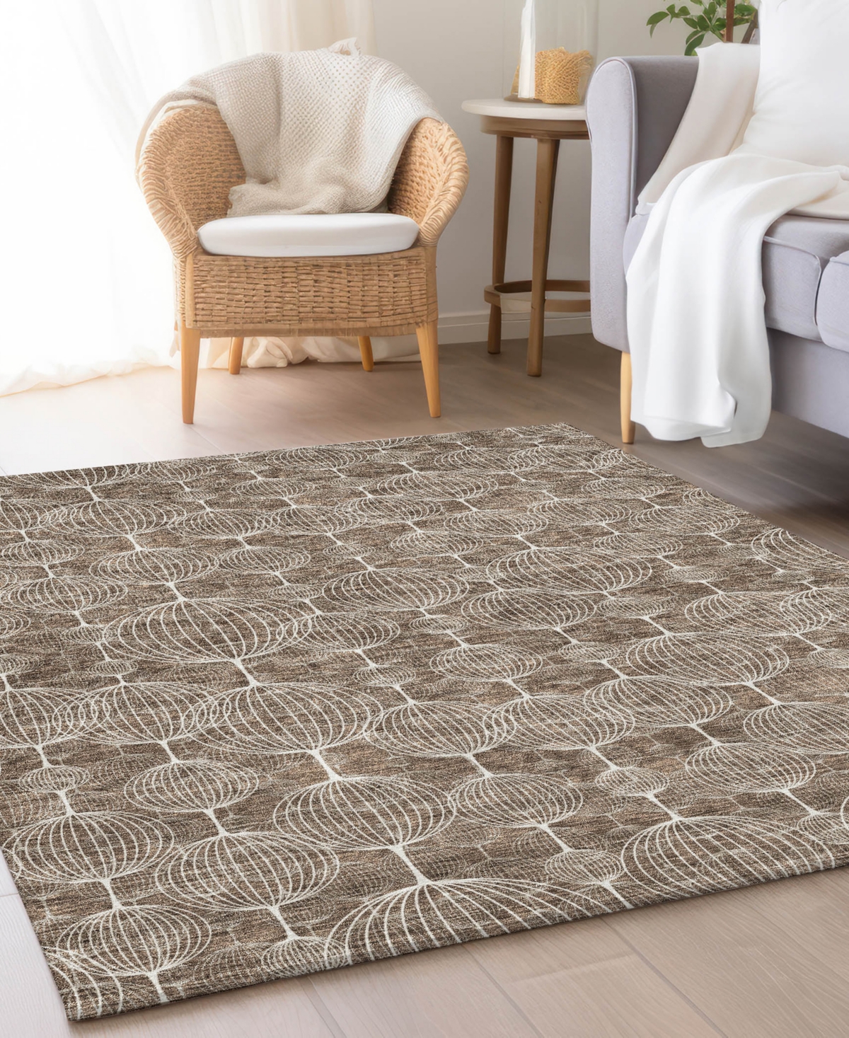 Addison Chantille Acn732 8'x10' Area Rug In Chocolate