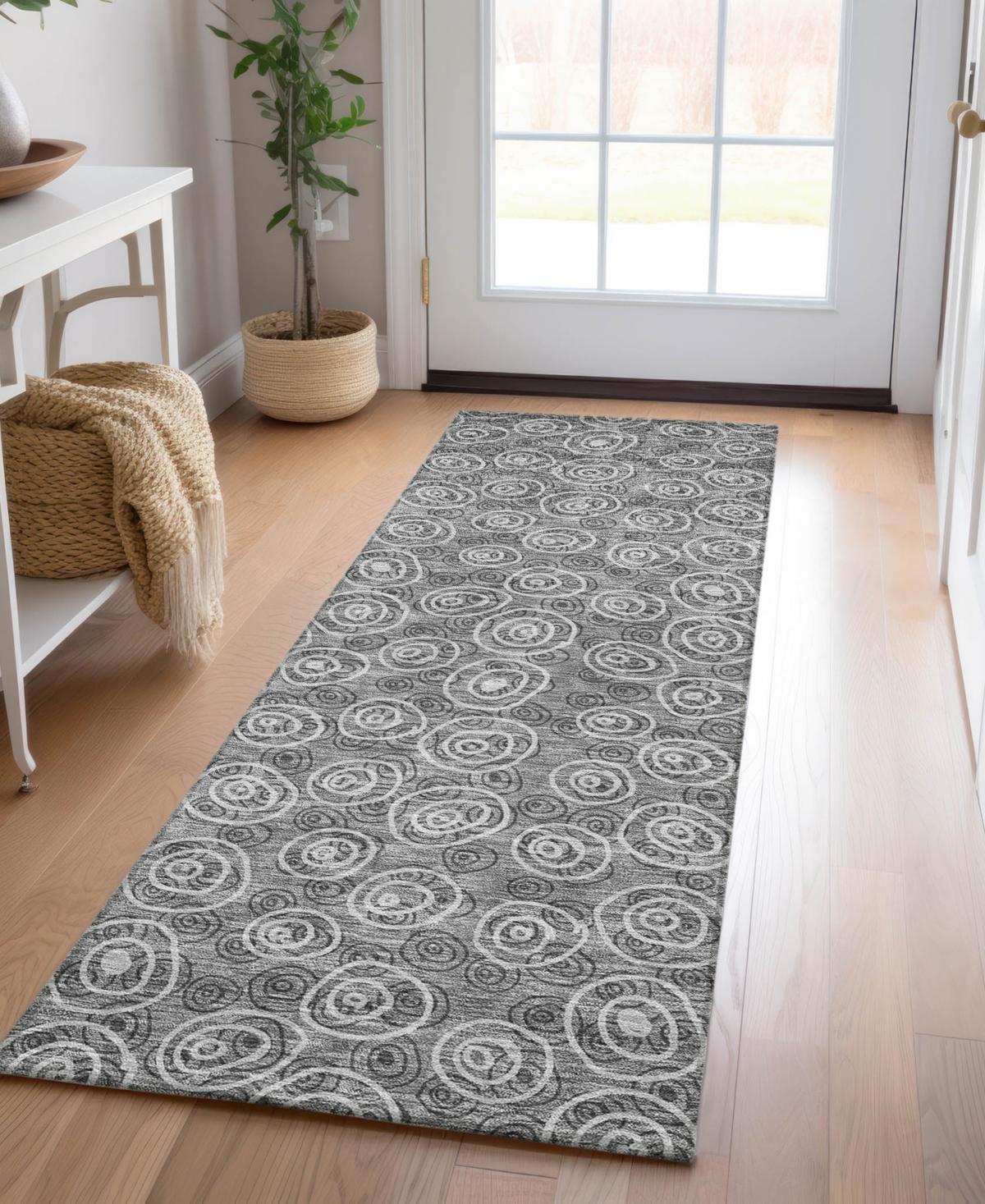 Addison Chantille Acn728 2'3"x7'6" Runner Area Rug In Gray