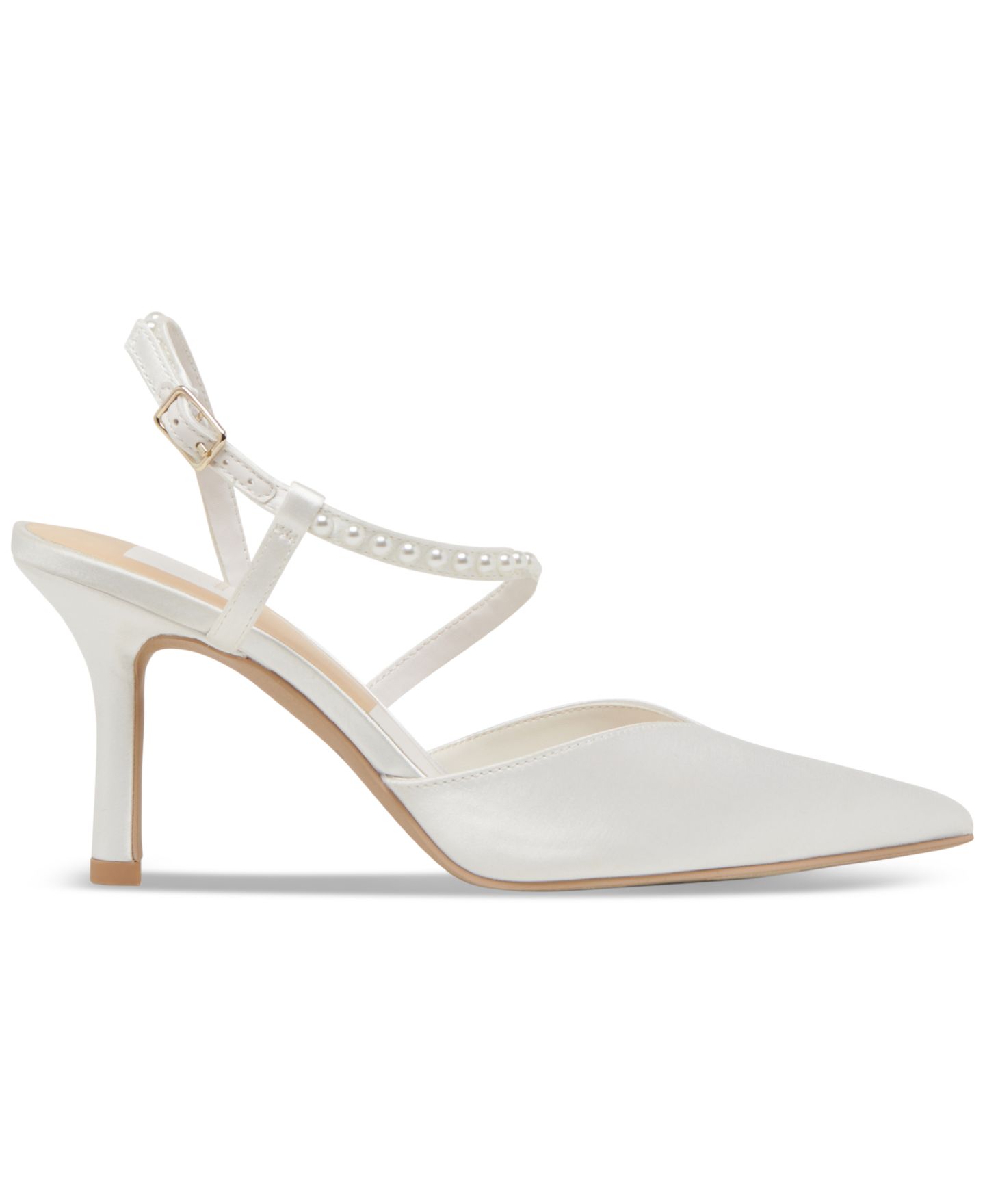 Женские туфли Dolce Vita Kamra Pearl Stiletto Pumps, цвет: Насыщенный белый атласный — фото 2
