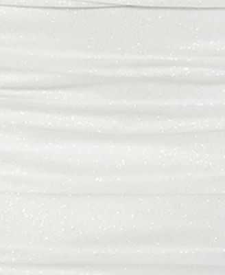 Juniors' Glitter Bodycon Asymmetrical-Hem Dress