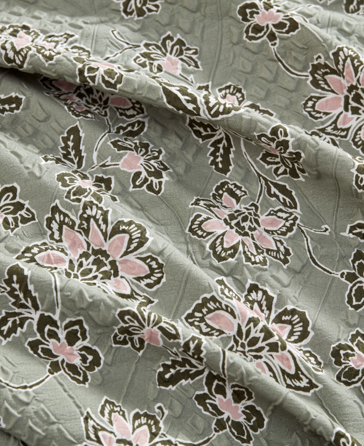 Jessica Simpson Botanical Embossed 3-pc. Duvet Cover Set, King In Sage Green